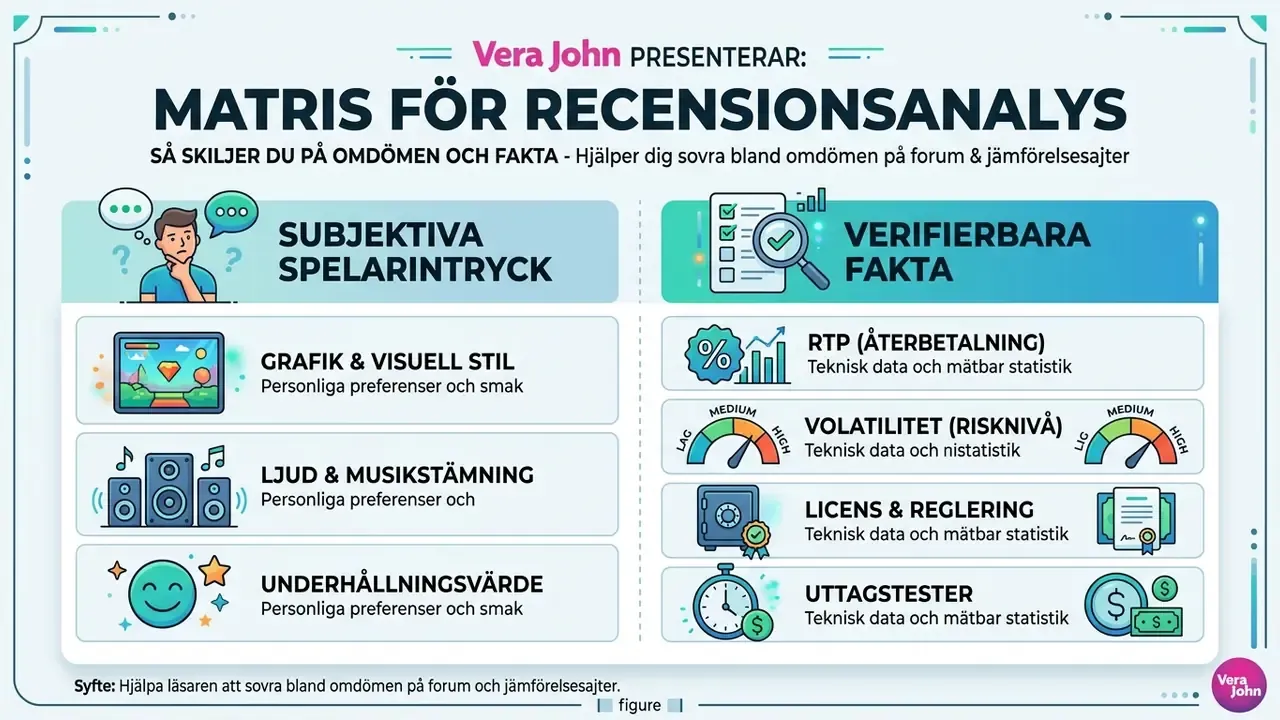 Kriterier för att tolka slotrecensioner och användaromdömen online